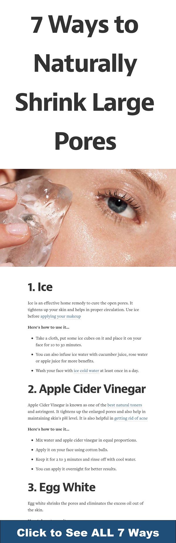 7 Ways To Get Rid Of Large Pores → Permanently ← On Your Face